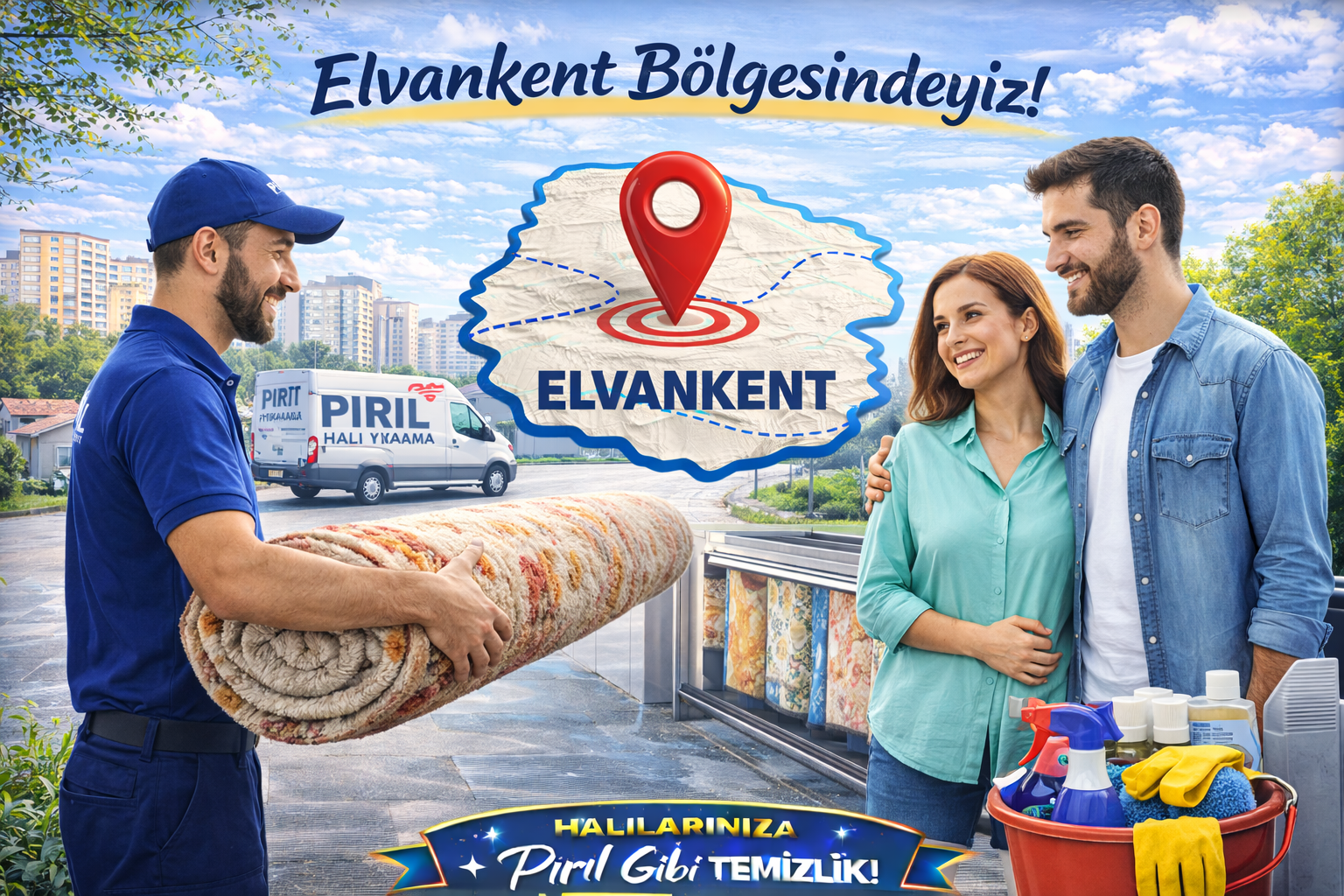 Elvankent battaniye yıkama hizmet bölgesi